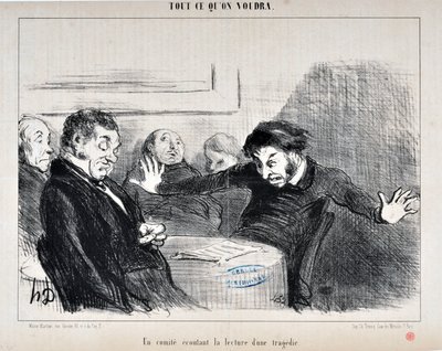 Grafika: Honore Daumier (1808-1879). Charivari pochodzi z 1852 r.: Serie ALL CE Qu