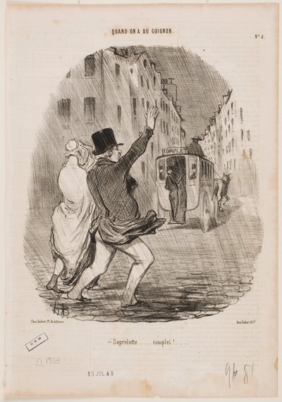 Do licha! Jest pełno! autorstwa Honoré Daumier