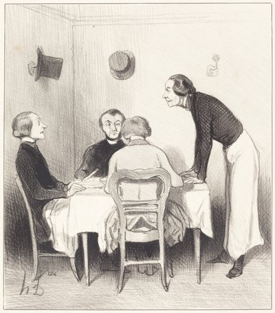 marchewka w restauracji autorstwa Honoré Daumier
