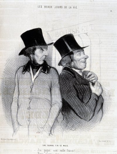 Karykatura o stypendystach - autorstwa Daumiera, w „Charivari” z 16.04.1844 autorstwa Honoré Daumier