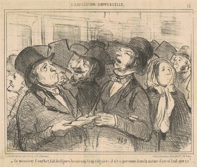 Ten Monsieur Courbet sprawia, że ​​liczby ... wulgarne ... autorstwa Honoré Daumier
