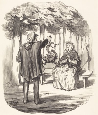 Czy to tam jest pański pies? autorstwa Honoré Daumier