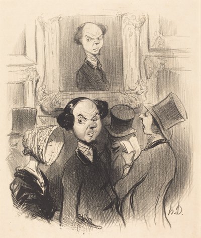 Zachwycony tym, że znalazł się w centrum uwagi... autorstwa Honoré Daumier