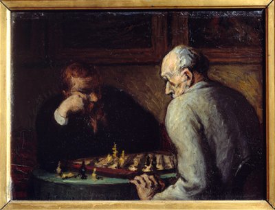 Szachiści – Honore Daumier (1808-1879) XIX wiek autorstwa Honoré Daumier