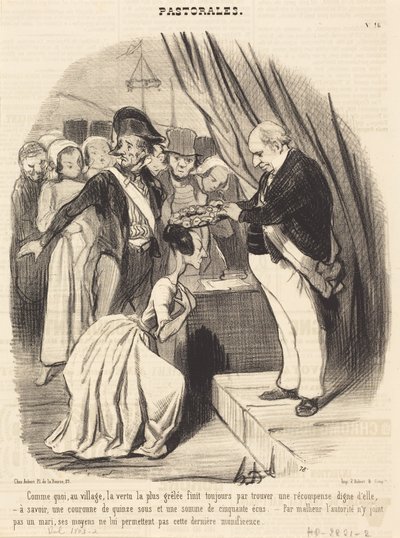Jak to na wsi najbardziej gradem pobita cnota... autorstwa Honoré Daumier