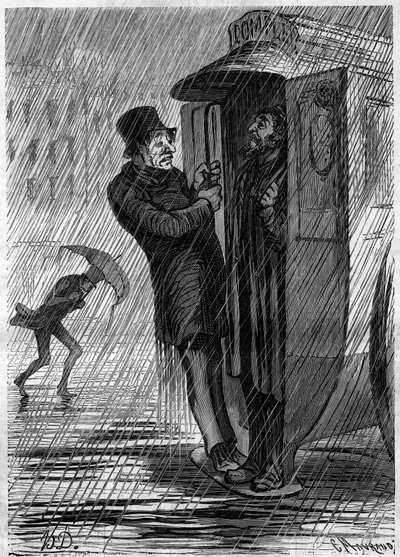 Kompletny!!! Karykatura Honore Daumiera (1808-1879). Grawer w „”Le Monde Illustré””n°271 z dnia 21 czerwca 1862 r. autorstwa Honoré Daumier