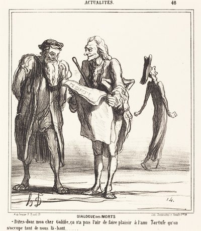 Dialog umarłych autorstwa Honoré Daumier