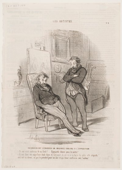 Wada wysłania złego obrazu na wystawę autorstwa Honoré Daumier