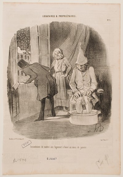 Wada wystawienia mieszkania na wynajem w styczniu autorstwa Honoré Daumier