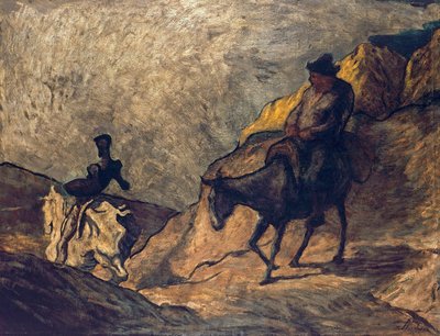 Don Kichot i Sancho Pansa autorstwa Honoré Daumier