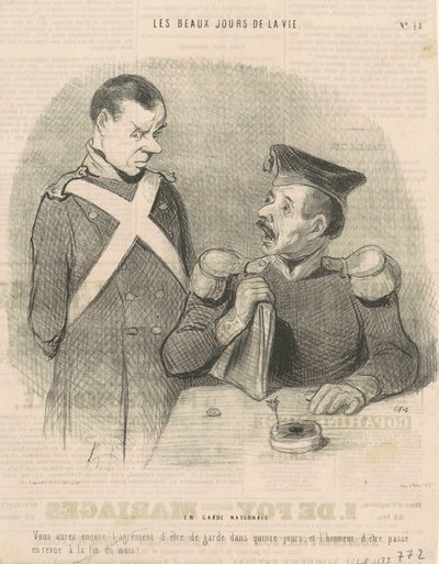 W gwardii narodowej autorstwa Honoré Daumier