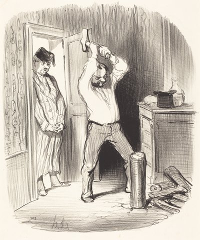 Czy Bogu wolno... rąbać drewno... autorstwa Honoré Daumier