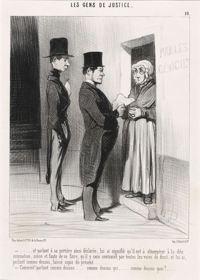 I mówiąc do swojej tak określonej dozorczyni... autorstwa Honoré Daumier
