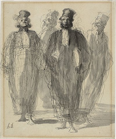 Czterech prawników autorstwa Honoré Daumier
