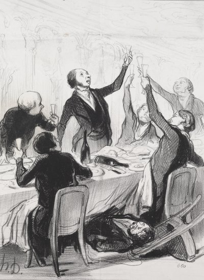 43. toast…za Towarzystwo Wstrzemięźliwości autorstwa Honoré Daumier