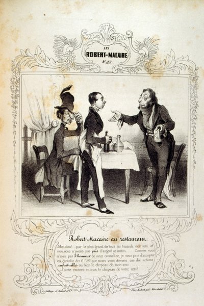Idee i legendy Philipon pod tytułem Les Cent i Robert Macaire autorstwa Honoré Daumier