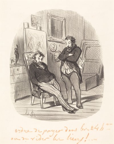Niedogodność wysłania złego obrazu... autorstwa Honoré Daumier