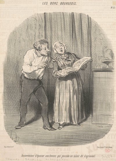 Wada poślubienia kobiety, która ma talent do przyjemności autorstwa Honoré Daumier