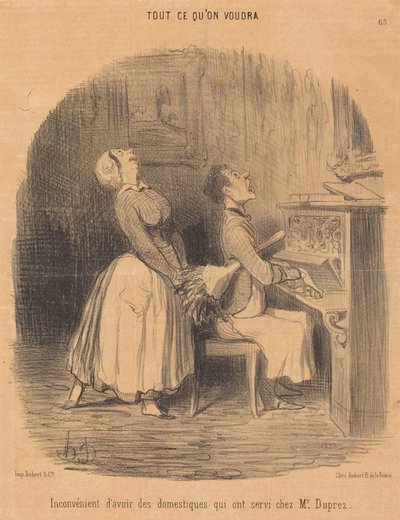 Niedogodność... dla służących, którzy służyli u pana Dupreza autorstwa Honoré Daumier