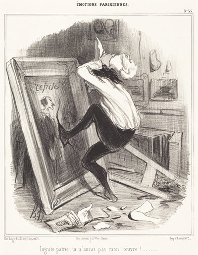 Niewdzięczna ojczyzno, nie będziesz miała mojego dzieła!... autorstwa Honoré Daumier