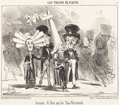 Inwazja Dolnych Normanów na Paryż autorstwa Honoré Daumier