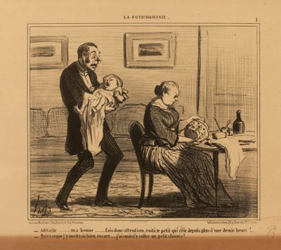Mania ceramiczna nr 1: - Adélaïde, moja droga, uważaj... autorstwa Honoré Daumier