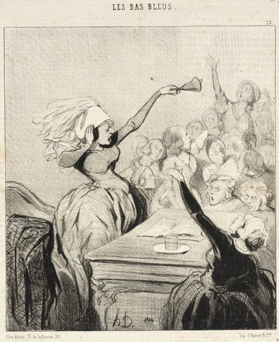 Przewodnicząca krzycząca na całe gardło: „Panie!...” autorstwa Honoré Daumier