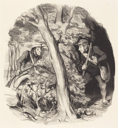 Spotkanie w lesie autorstwa Honoré Daumier