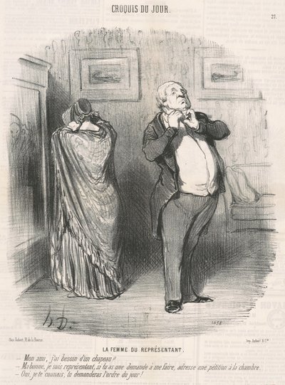 Żona przedstawiciela autorstwa Honoré Daumier
