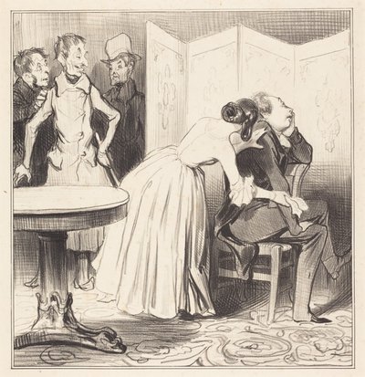 Chevalier des Adrets jest kochankiem... autorstwa Honoré Daumier