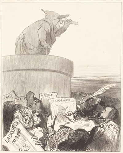 Le Constitutionnel kontempluje polityczny horyzont autorstwa Honoré Daumier