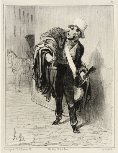 Kupiec odzieżą autorstwa Honoré Daumier