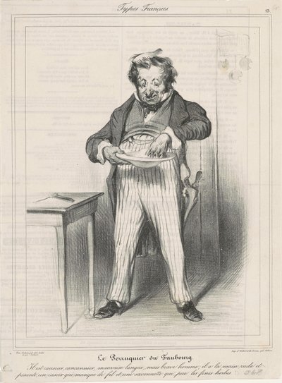 Wigmaker z Faubourg autorstwa Honoré Daumier