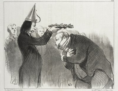 Następne wręczenie nagród w Académie Française autorstwa Honoré Daumier