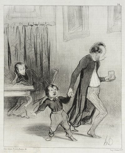 Niebieskie pończochy (seria grafik) autorstwa Honoré Daumier