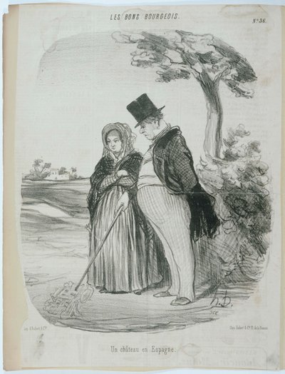 Zamek w Hiszpanii autorstwa Honoré Daumier