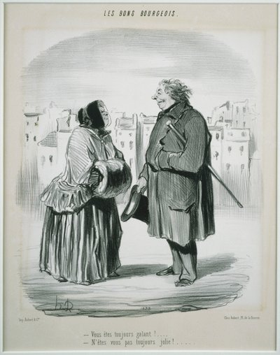 Les Bons Bourgeois- Zawsze jesteś szarmancki! autorstwa Honoré Daumier