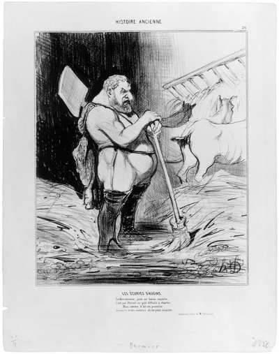 Stajnie Augiasza autorstwa Honoré Daumier