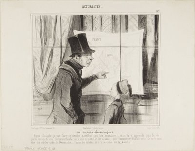 Geograficzne chusty autorstwa Honoré Daumier