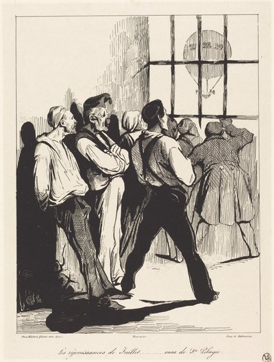 Uroczystości lipcowe... widziane ze Ste. Pélagie autorstwa Honoré Daumier