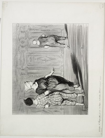 The Bathers, płyta 15: To znowu ona, ładna moda, Madame Coquardeau! autorstwa Honoré Daumier