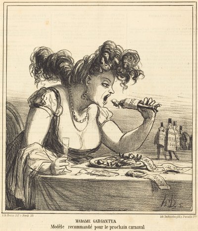 Madame Gargantua autorstwa Honoré Daumier