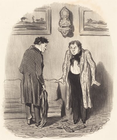 Ale przecież mówię państwu, że nie mogę ruszać stopami... autorstwa Honoré Daumier