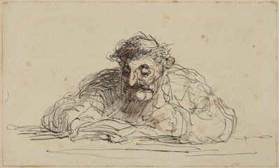Czytający mężczyzna autorstwa Honoré Daumier