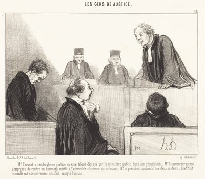 Pan prawnik oddał pełną sprawiedliwość... autorstwa Honoré Daumier