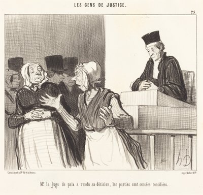 Pan Justice of the Peace wydał swoją decyzję... autorstwa Honoré Daumier