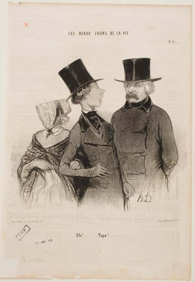 Ups... Tato!... autorstwa Honoré Daumier