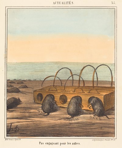 Nicht einladend für die anderen autorstwa Honoré Daumier