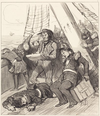 Kilku żołnierzy Gwardii Narodowej, którzy nawet nie pomyśleli... autorstwa Honoré Daumier