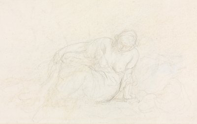 Pochylona kobieta oparta na ramieniu (verso) autorstwa Honoré Daumier